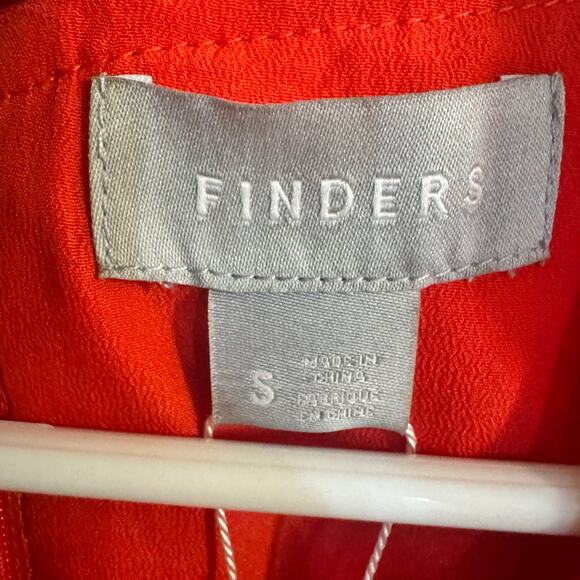 Finders Keepers Flicker Coral Red Floral Print Sleeveless Mini Dress Size Small - Picture 8 of 11